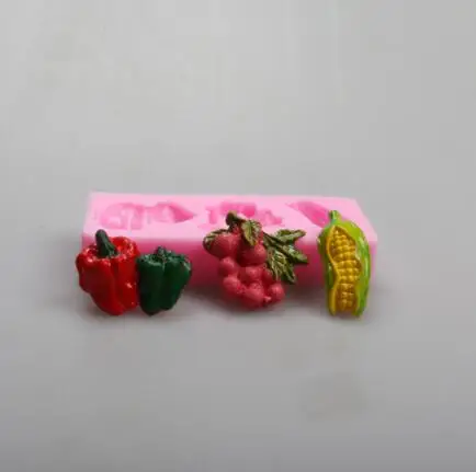 Фрукты и овощи инструменты для украшения тортов из мастики Sugarcraft силиконовые формы для торта кухня выпечки Gumpaste шоколадные формы - Цвет: 7