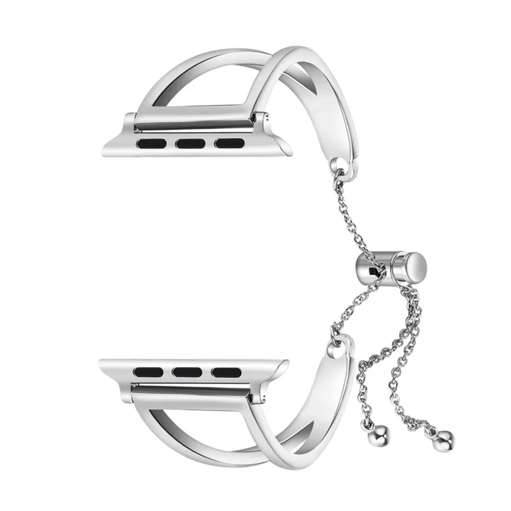 Ремешок из нержавеющей стали для Apple Watch band роскошный металлический браслет iWatch