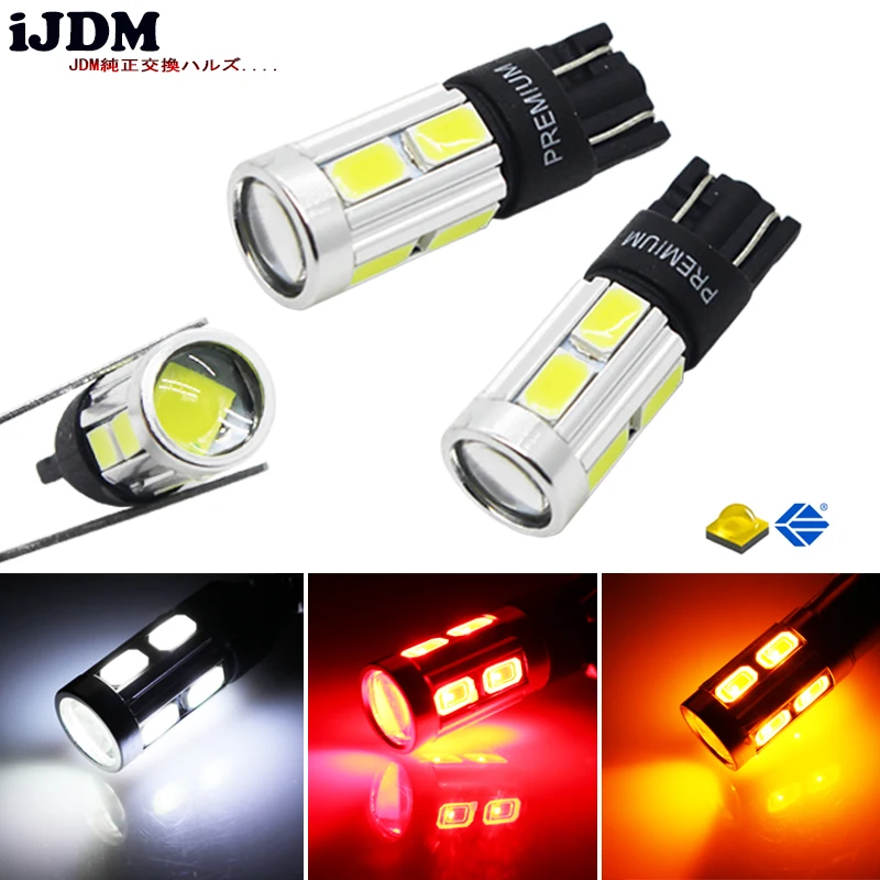 Светодиодные Ксеноновые лампы iJDM T10 белые 3 Вт XBD CANBUS без ошибок W5W 168 194 2825 912 921 для