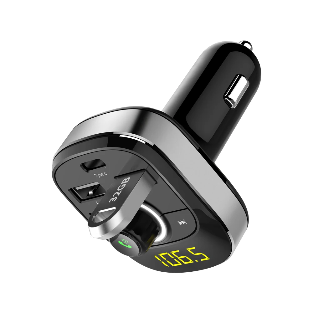 Bosion FM transmitter Bluetooth Wireless Hands-free Calling 4.1 Support TF SD Card Dual USB Port LED Display AUX | Автомобили и