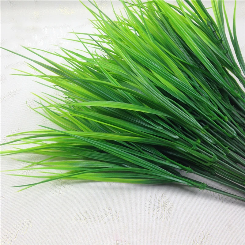 Домашний Свадебный декор 7 вилок зеленая трава искусственные растения для