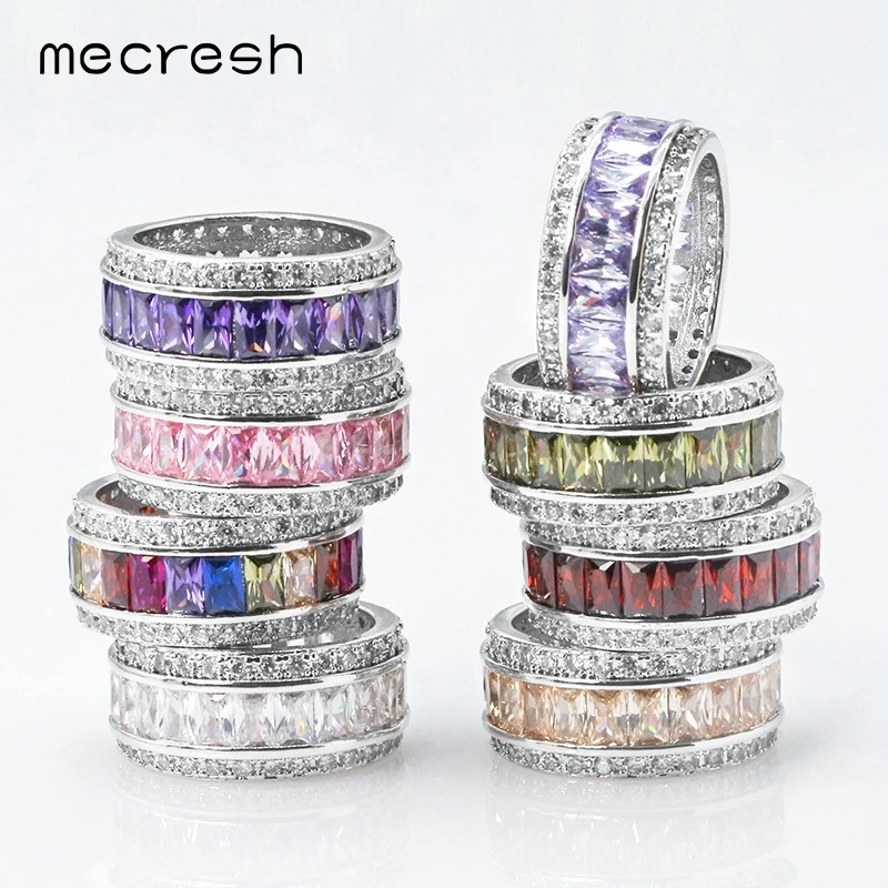 Mecresh Bohemia AAA + CZ женские кольца модные вечерние выпускного вечера пышные ювелирные