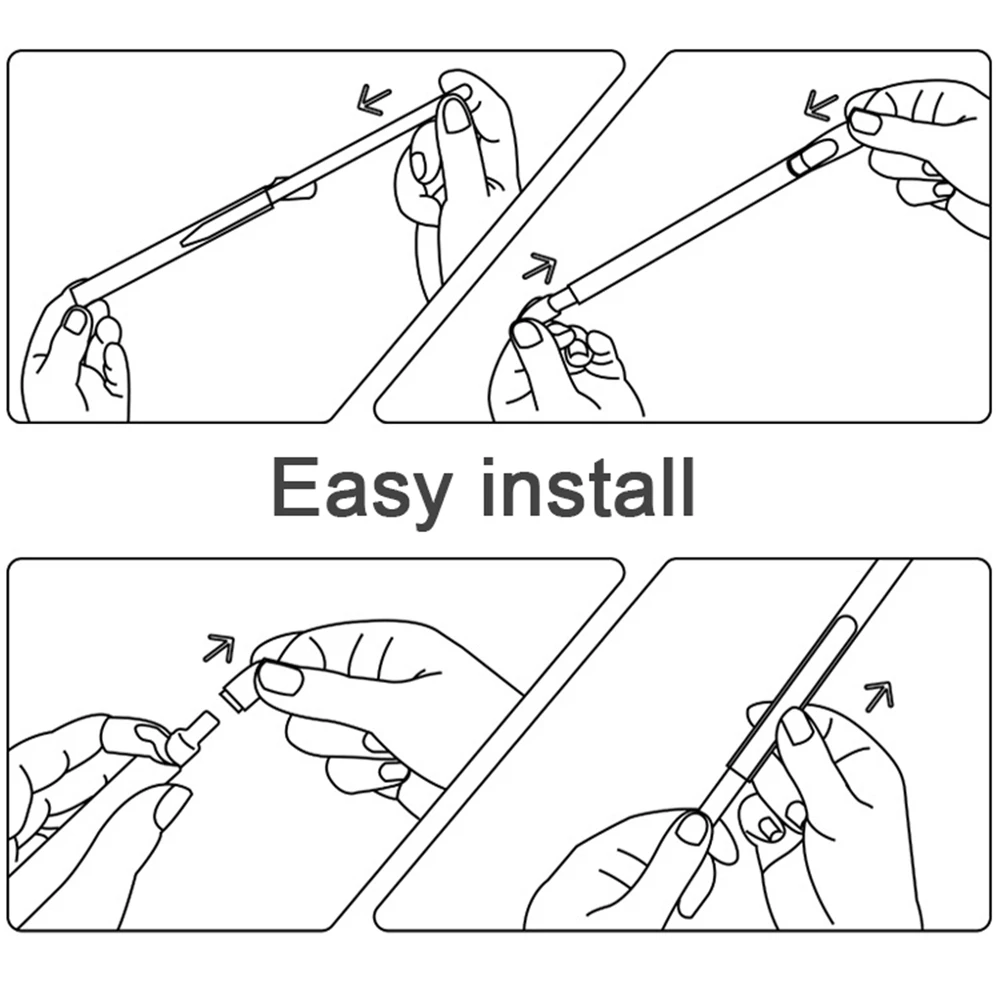 Модный мягкий силиконовый чехол-накладка для Apple Pencil 2, iPad Pro, защитный чехол-сумка wtih 2 Tips