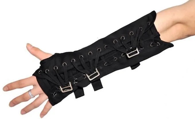 Black Right Hand MJ Майкл Джексон Коллекция Черный Белый BAD Панк хлопок Регулируемый ArmBrace перчатки представление шоу Вечерние - Цвет: Black Right Hand
