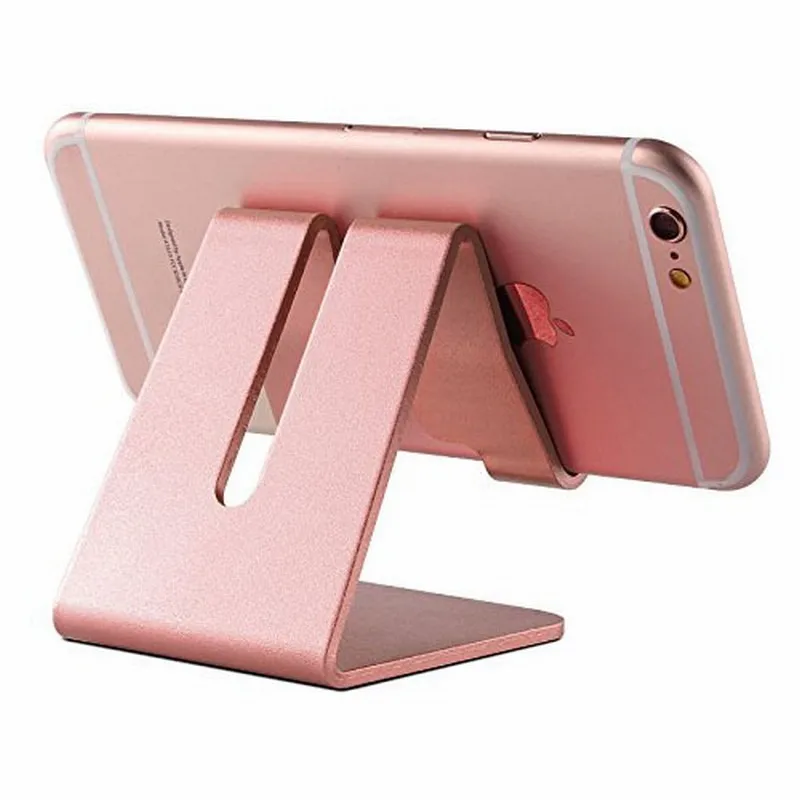Rose Gold Подставка для планшета, универсальный твердый алюминиевый сплав, металлический Настольный держатель для мобильного телефона, подставка для iPad Mini 4 Pro iPhone 6S Plus SE - Цвет: Rose Gold