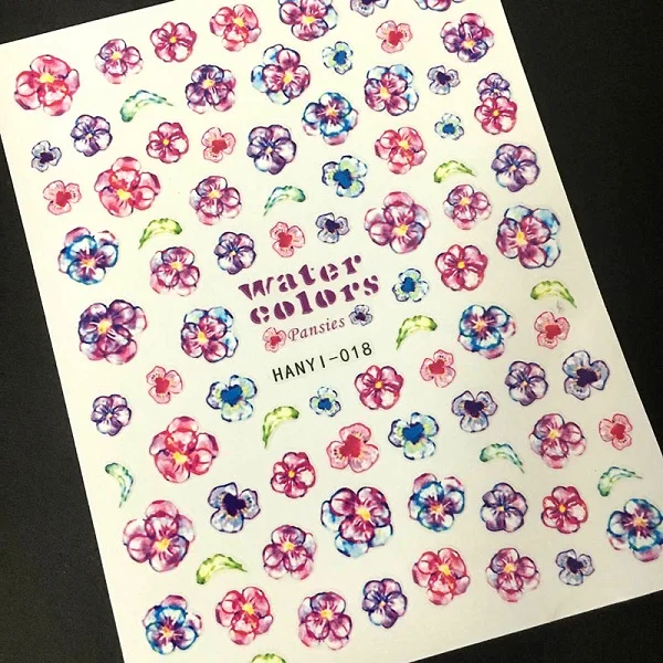 Hanyi-18 Новейшие 3d наклейки для дизайна ногтей SOLONAIL hanyi-19 flower-19 Stamp шаблон Переводные картинки инструмент DIY Инструменты для украшения ногтей - Цвет: Hanyi-18