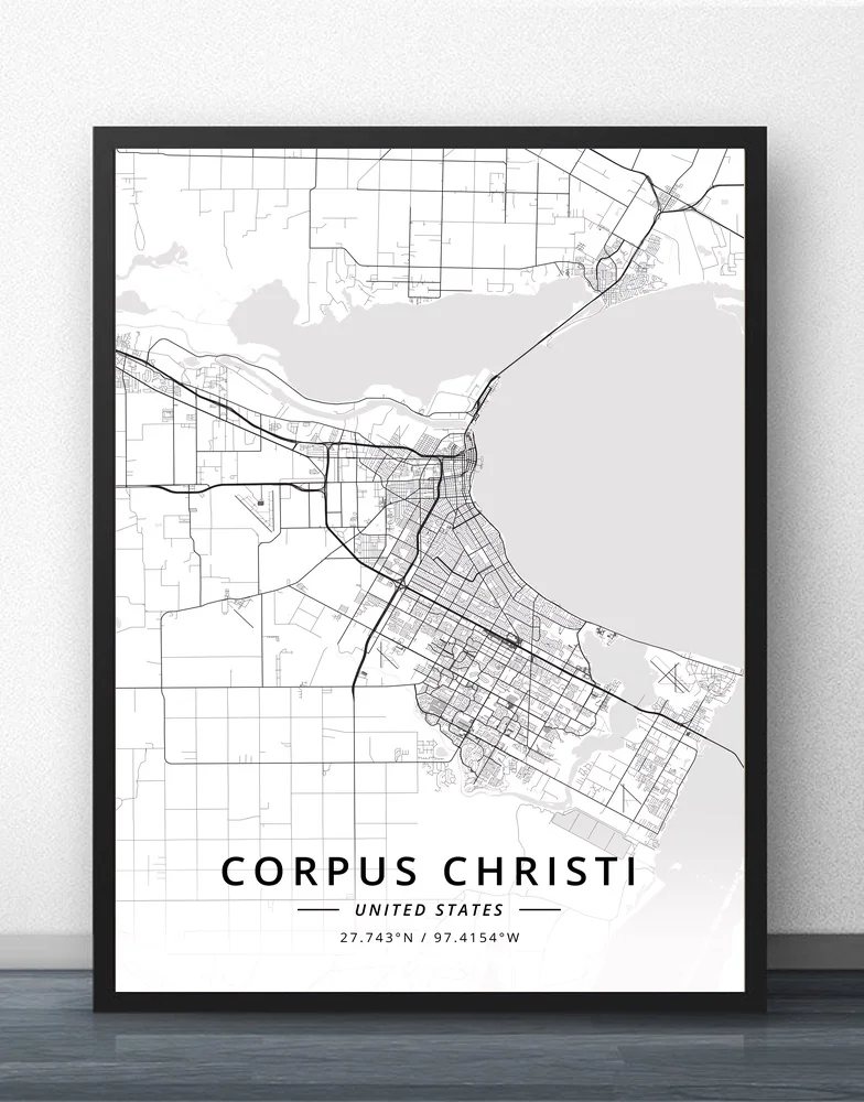 

Corpus Christi US USA Map Poster