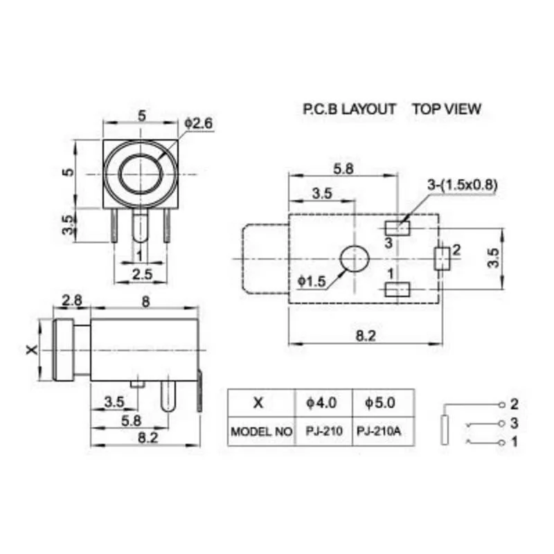 10 шт. диаметром 4 мм 3-контактный разъем для наушников DIP PJ210 PJ-210/2F01 2 5 аудио видео |