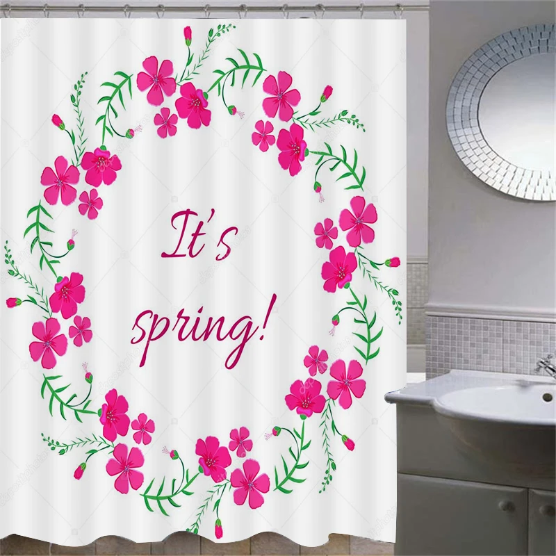 Это весенний рисунок занавеска для душа Весна поставляется детская спальня s
