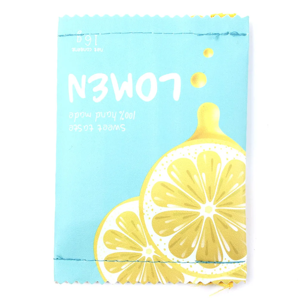 Креативные кошельки из искусственной кожи мультяшный принт с фруктами лимонный