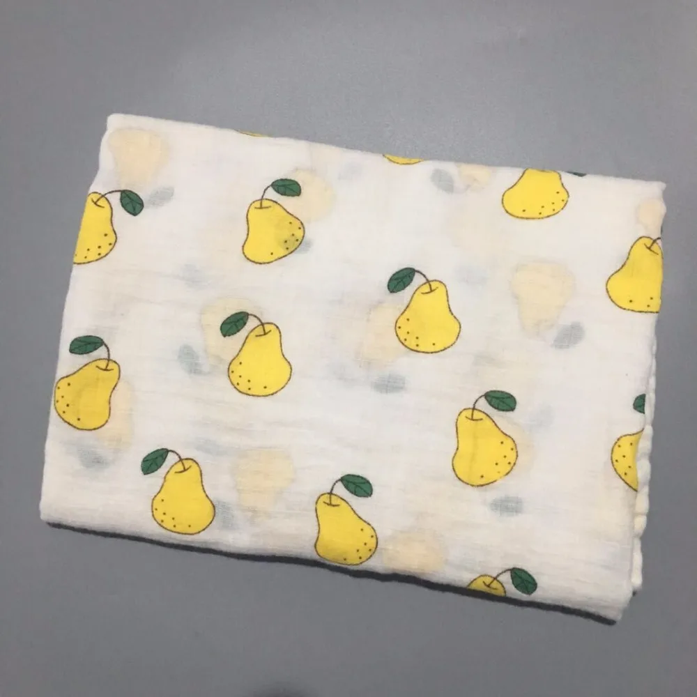 Детское летнее муслиновое хлопковое однослойное полотенце с геометрическим