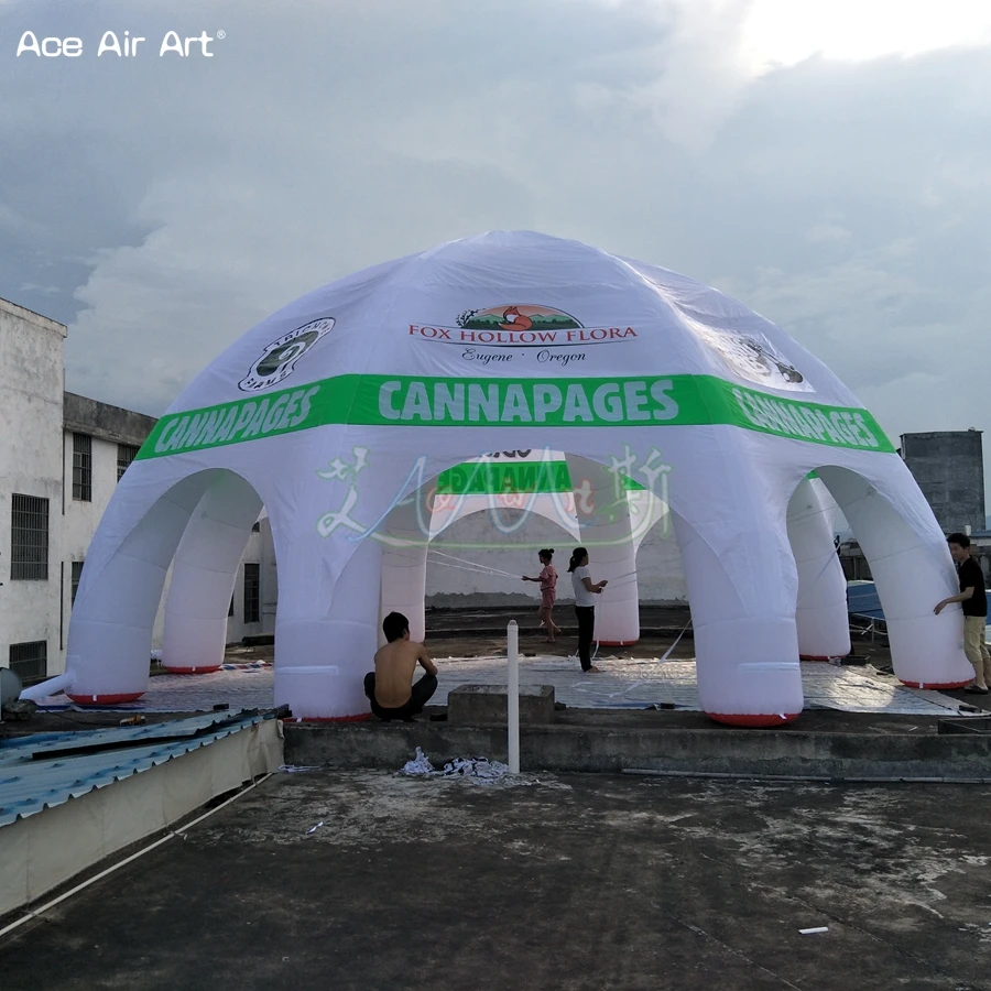 Огромная надувная купольная палатка паук диаметром 10 м место для сбора событий с