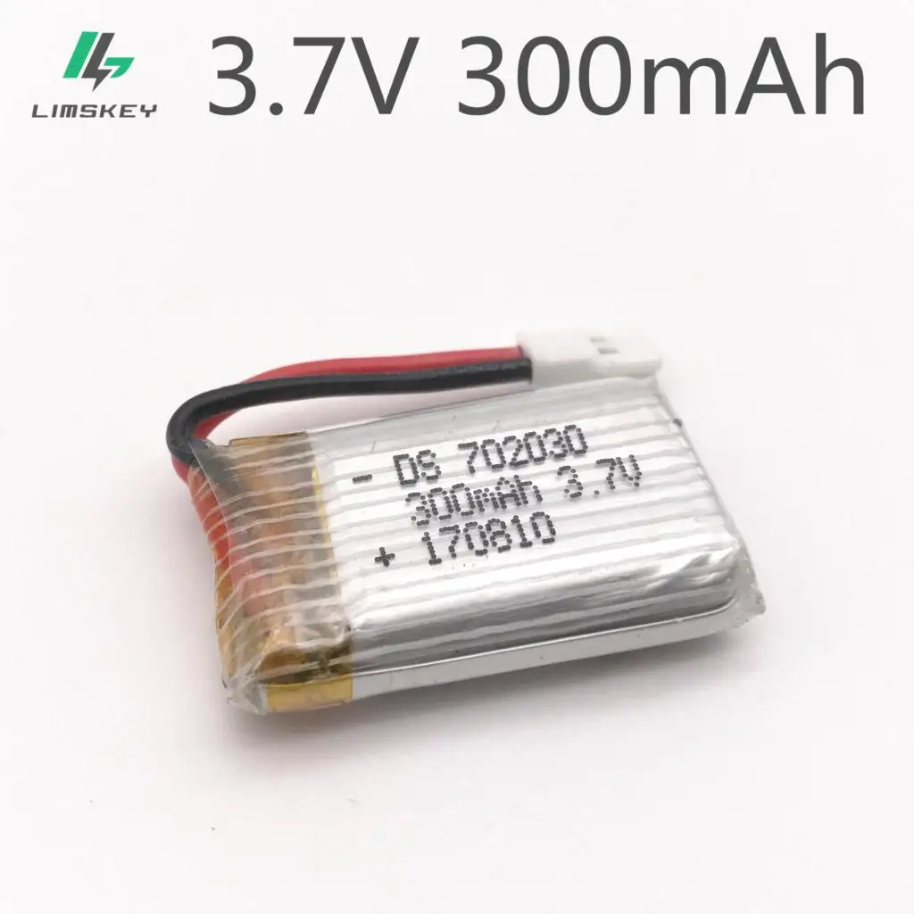 Литий-полимерный аккумулятор 3 7 в 300 мАч для E55 FQ777 FQ17W Hubsan H107 Syma X11C Udi U816 U830 вертолет