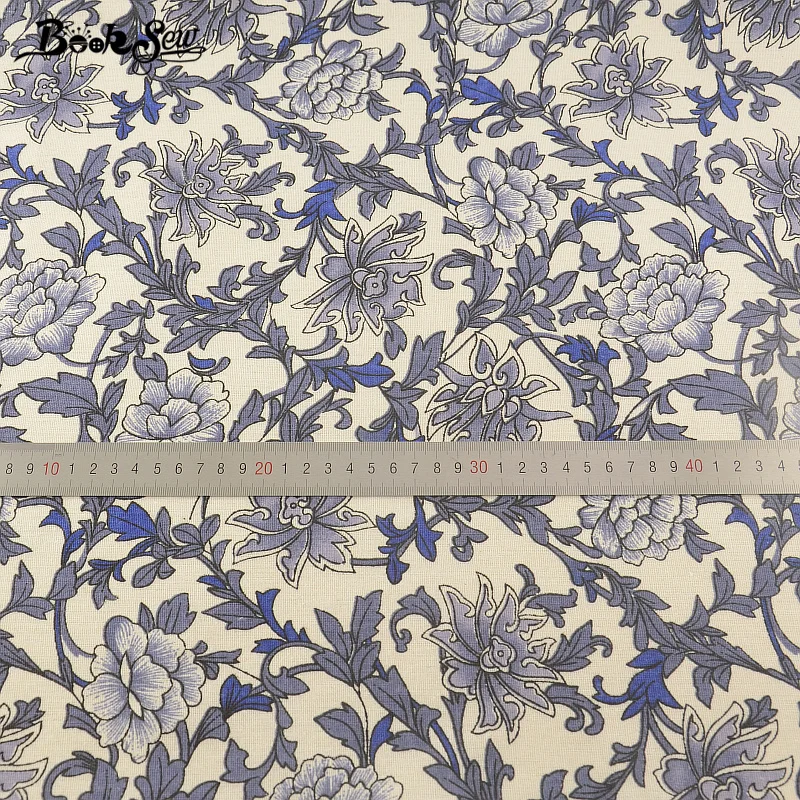 Текстиль Booksew цветущий цветочный дизайн хлопковая льняная ткань для шитья