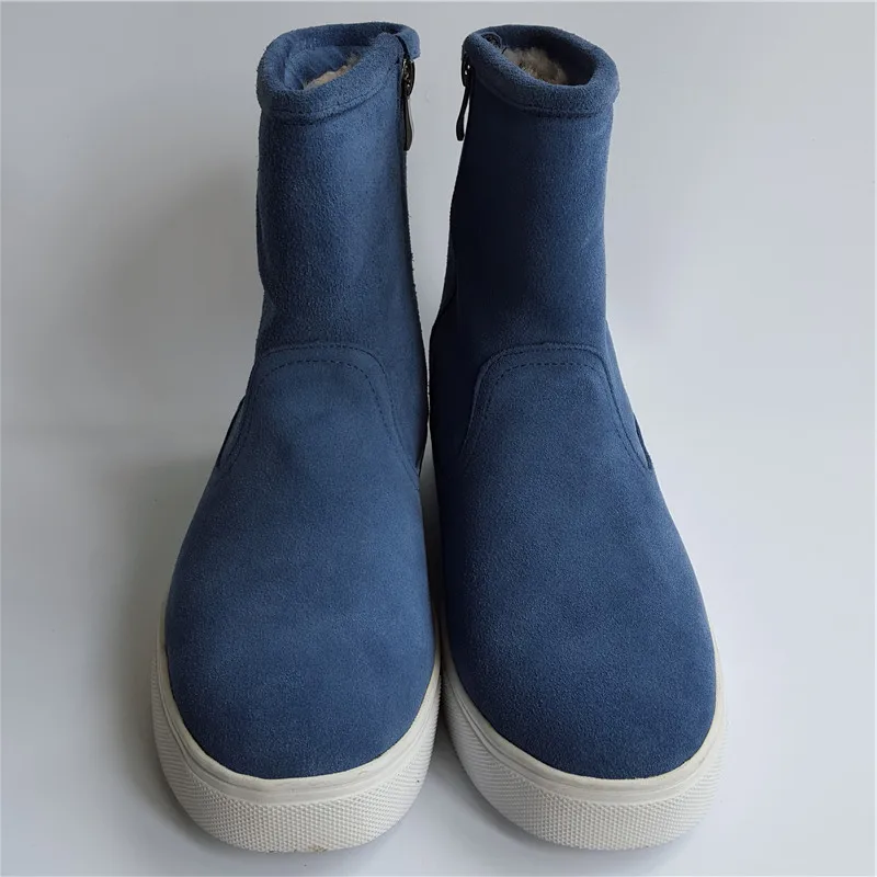 Мужские Водонепроницаемые ботинки из натуральной кожи с мехом | Обувь