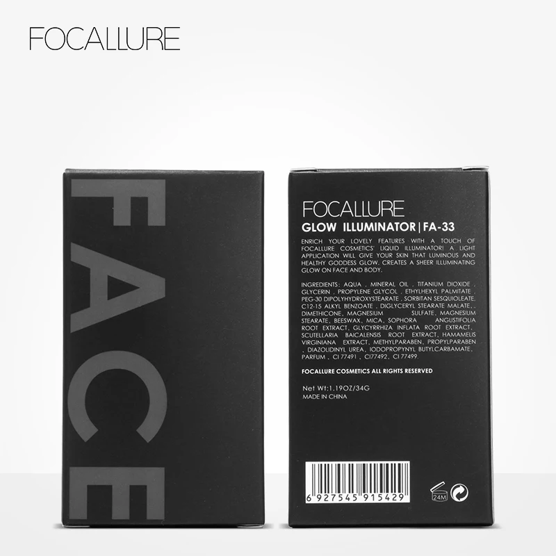 Сияющий жидкий осветитель FOCALLURE крем-Хайлайтер для лица контурный отбеливатель