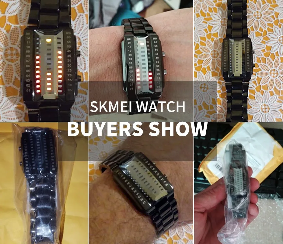 SKMEI LED модные мужские часы Элитный бренд из нержавеющей стали спортивные цифровые наручные часы 50 м Водонепроницаемость Relogio masculino 1013