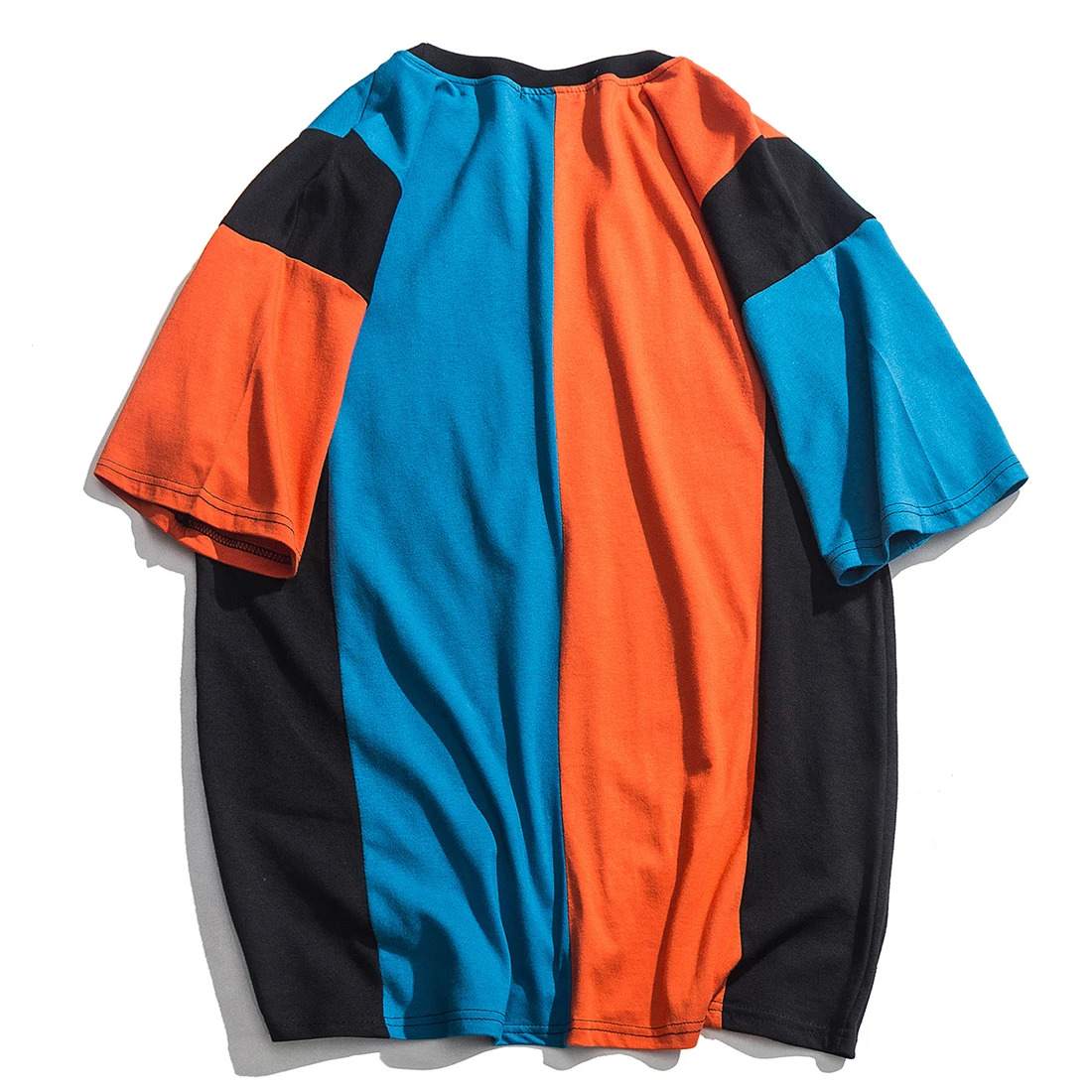 Aelfric Eden Color Block Patchwork Casual Hip Hop Mens T-shirts 2019 Summer Fashion Harajuku Cotton Tops Tee Shirts Streetwear | Мужская