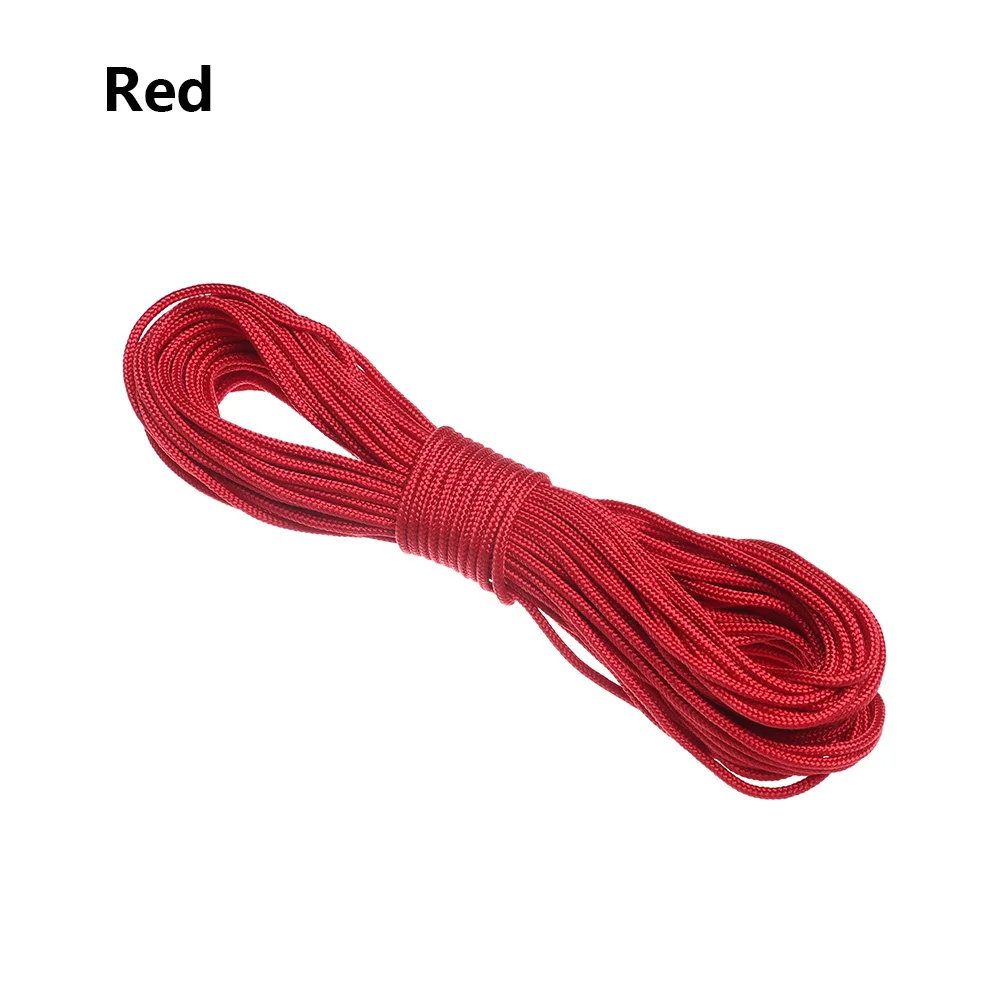 red 10 Цвета Паракорд 550 веревка 5/10/20 м Длина парашютный шнур верёвки для палатки набор для выживания для Пеший Туризм Кемпинг Диаметр 3 мм - Цвет: red