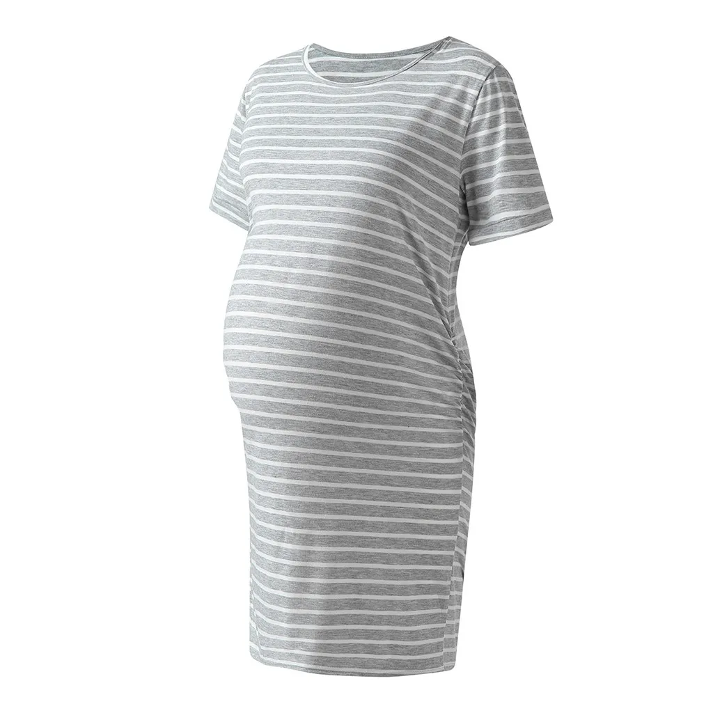 Женское платье для беременных повседневное облегающее с рюшами повседневной