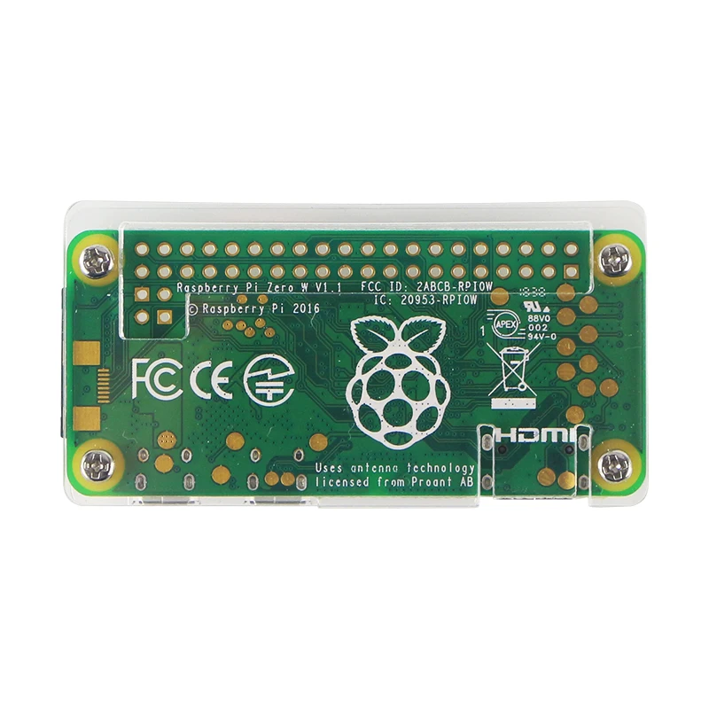 Raspberry Pi Zero W или Raspberry Pi Zero 1,3 стартовый комплект+ акриловый чехол+ GPIO Header+ теплоотвод 1 ГГц cpu 512Mb ram RPI 0/W