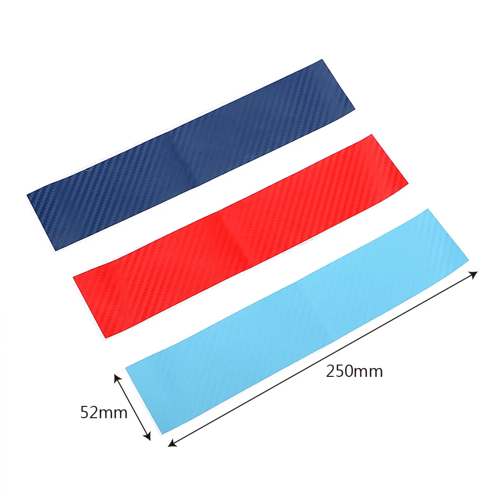 FORAUTO 3 шт./компл. автомобильная наклейка углеродное волокно передняя решетка