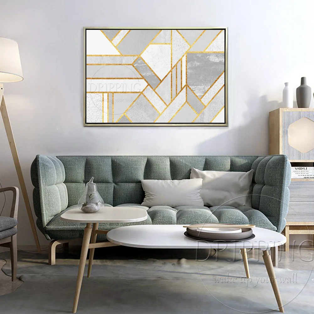 Новое поступление ручная роспись абстрактная Скандинавская белая Модульная