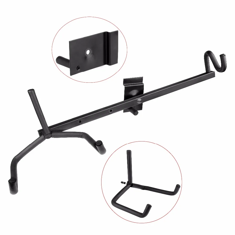 Железная + черная настенная вешалка для электрогитары из ЭВА 60 см горизонтальный