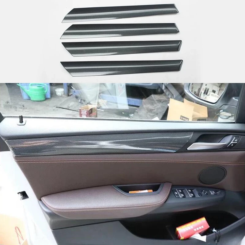4 шт. накладки на внутреннюю дверь из углеродного волокна для BMW X3 F25 2011 2014 и X4 F26 2015