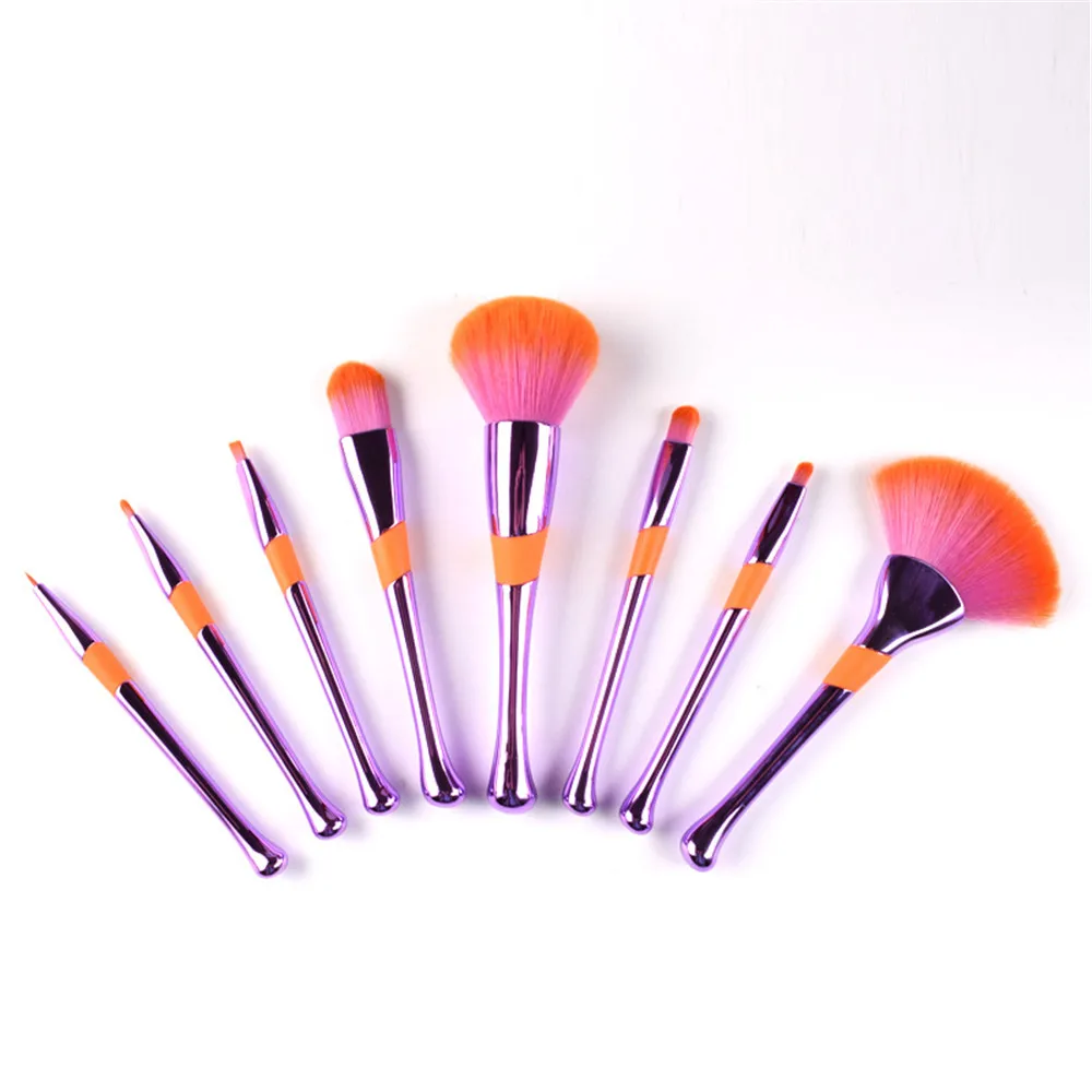 New 8PCS Professional Makeup Brushes Set Foundation Eyeshadow Eyebrow Blush Lip Fan Powder Brush Cosmetic Tools | Красота и здоровье