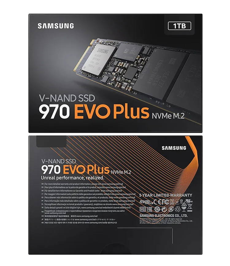 samsung SSD 250 ГБ 500 Внутренний твердотельный жесткий диск 1 ТБ 970 EVO Plus NVMe M.2 2280 HDD PCIe Gen 3,0x4 NVMe 1,3 для ПК