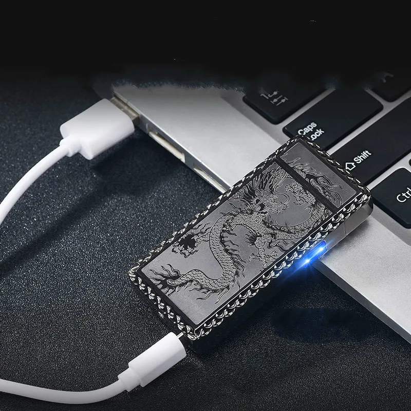 Сигарная трубка двойная дуга сигаретная Зажигалка светодиодный переключатель ток зарядка Зажигалка бизнес подарок гаджеты для мужчин