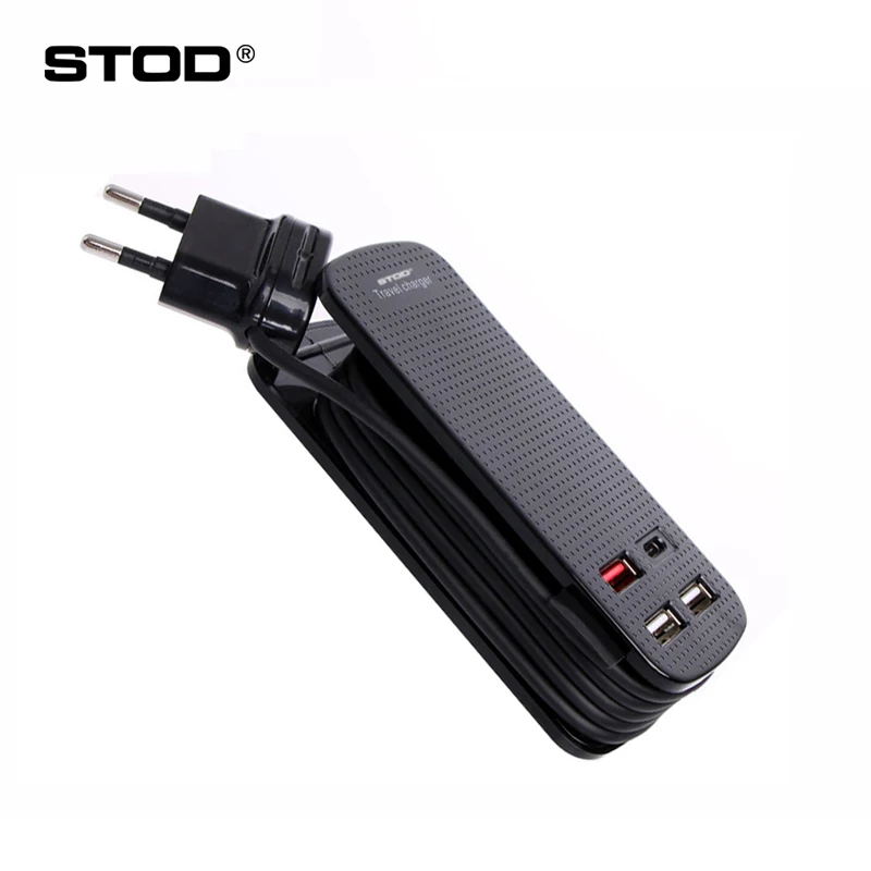 

STOD многопортовое USB зарядное устройство типа C Быстрая зарядка QC3.0 быстрая зарядная станция для Samsung Realme GT Redmi Phone адаптер высокой мощности