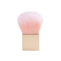 70mm pink hair short square aluminum handle professional cleaning nail dust polish art blush powder brush tool accessory product