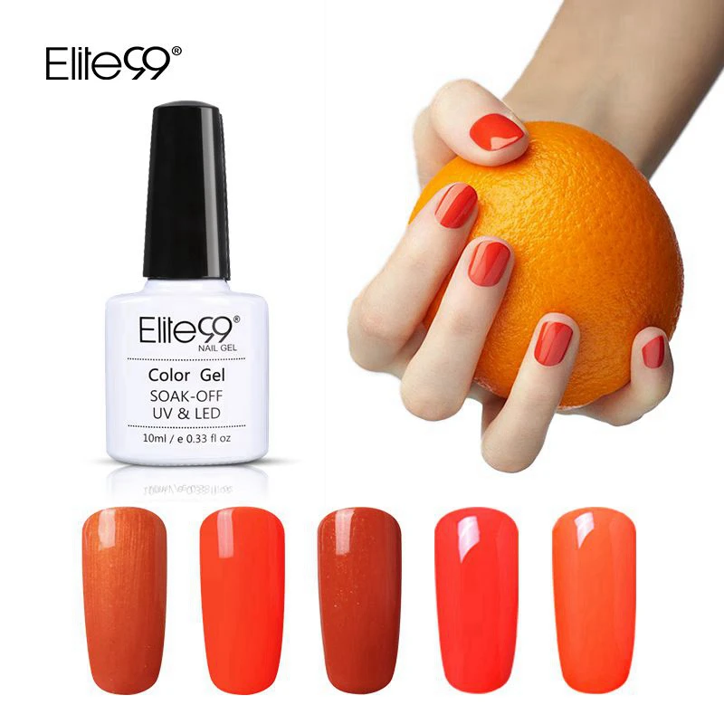 Гель-лак для ногтей Elite99 Orange Series УФ-гель чистого цвета стойкая эмалированная