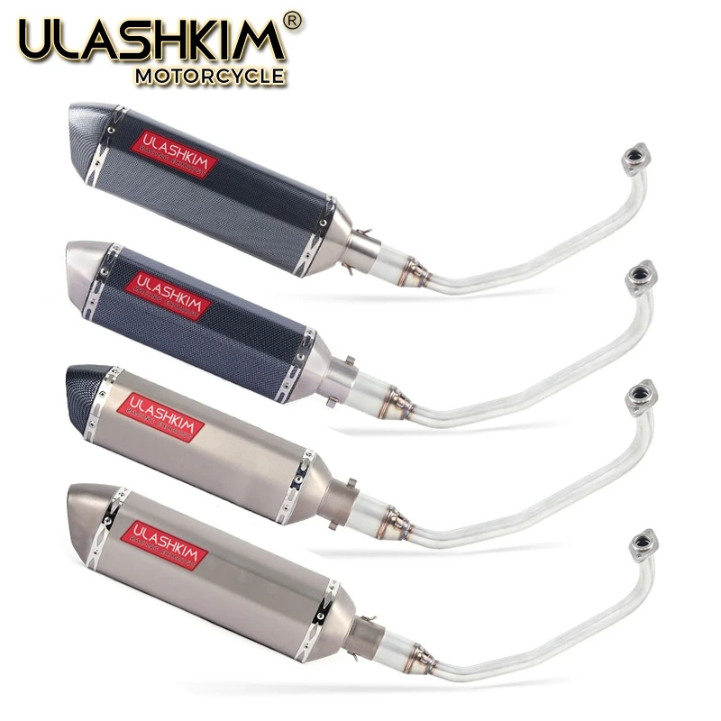

PCX 125 150 Motorcycle Scooter Exhaust Muffler Full System Middle Pipe Slip On Escape Fit For HONDA PCX125 PCX150