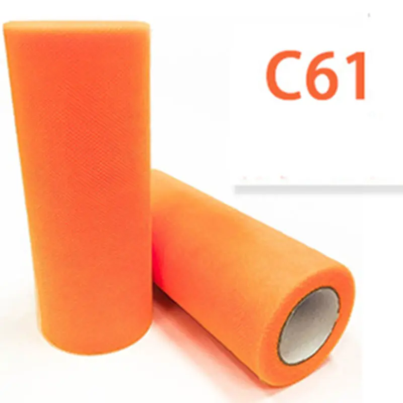 TC01-61 Рулон тюля, 5 см, 15 см, 25 ярдов, украшение на день рождения, свадьбу, катушку, пачка, подарочная упаковка, сделай сам, Детская рубашка, товары для мероприятий - Цвет: TC01-61