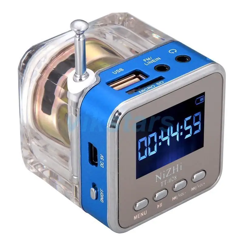 Цифровой fm-радио мини музыкальный динамик портативный радио Micro SD/TF USB диск mp3 жк-дисплей радио T028R
