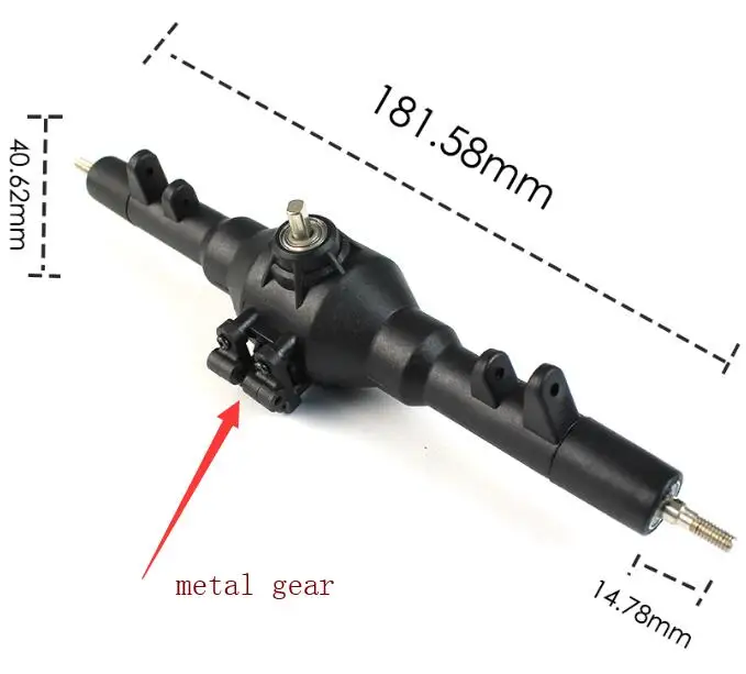 rear axles Wltoys 12428 12428-A 12428-B 12428-C 12423 RC Запасные части для автомобилей Обновление передней и задней оси(металлические шестерни - Цвет: rear axles