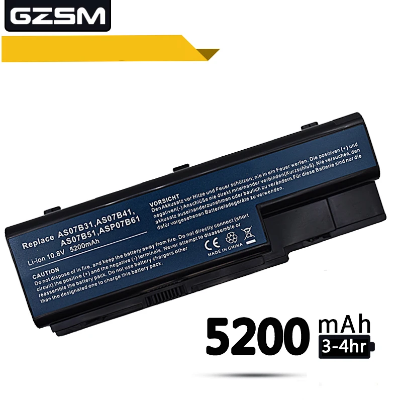 GZSM ноутбук батарея 5520 для acer AS07B31 AS07B41 AS07B51 AS07B61 AS07B71 AS07B72 батарея для ноутбука 5230 5235 5310 5315 батарея