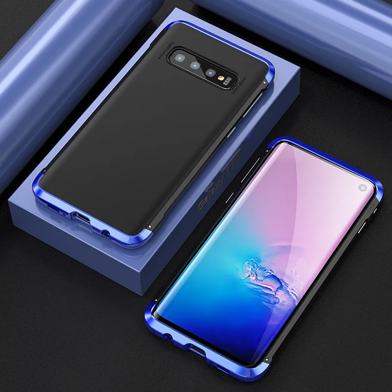 Противоударный металлический чехол-бампер для Samsung Galaxy S10 Plus S9 жесткий