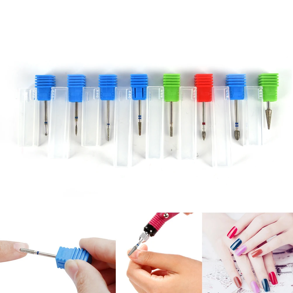 

1pcs 8 Type Diamond Nail Art Drill Bit Burr Milling Cutter Electric Manicure Drill Bit Machine Nail Tools Nail Accessories