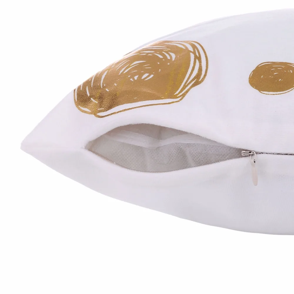 Милый скандинавский бронзирующий замшевый тканевый чехол для подушки