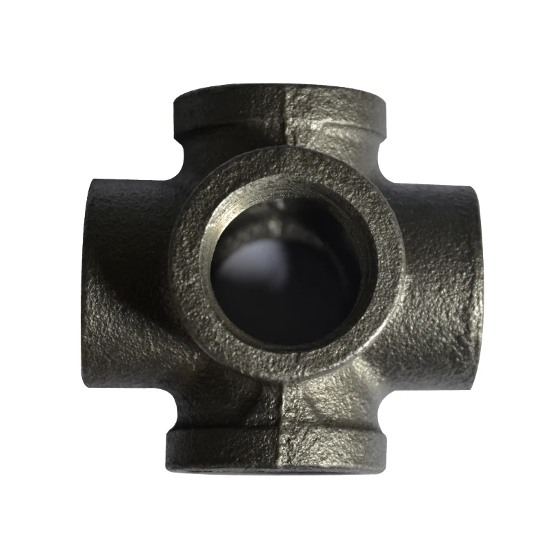 2Pcs/Lot G3/4&quot DN20 Black Side Outlet Cross Iron Cast Pipe Fittings Industrial Style Storage Holders Brackets | Обустройство дома