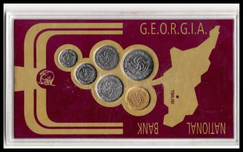 Набор из 6 предметов монета в стиле Джорджии издание ЕС 100% настоящая и