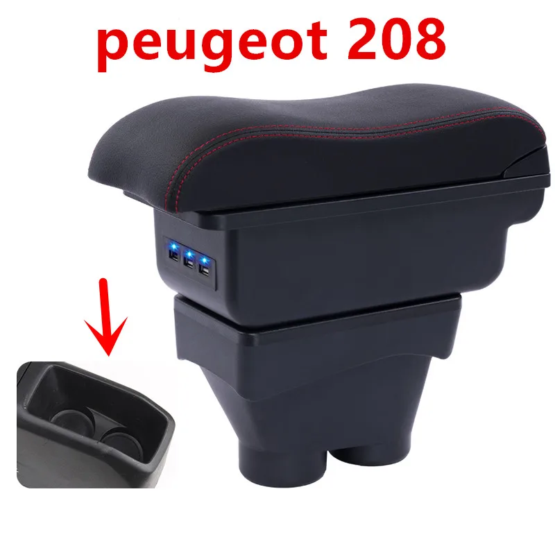 Подлокотник для peugeot 208 семейная коробка держатель чашки пепельница