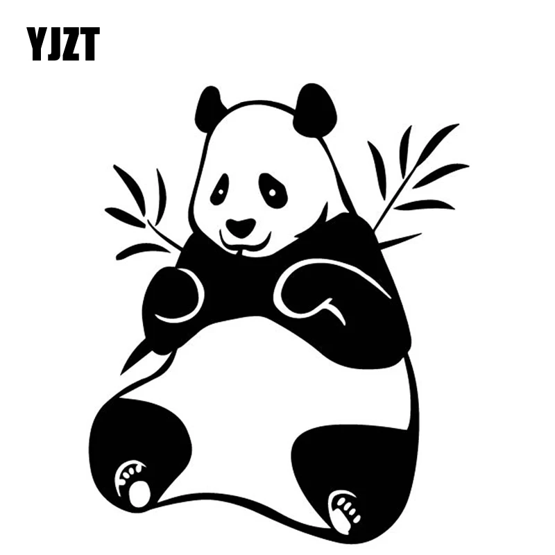 YJZT 13 3 см * 16 1 Pandas Eating Bamboo украшающий узор Автомобильная наклейка бампера
