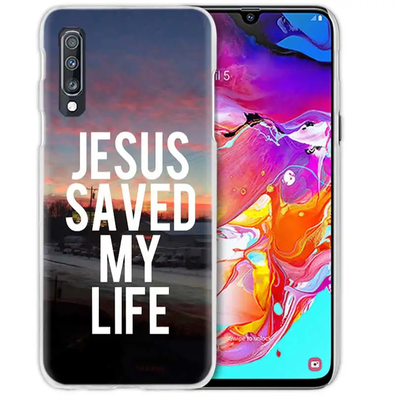 09 С христианскими текстами и кросс-чехол для samsung Galaxy M40 A50 A80 A70 A60 A40 A30 A20e A10 J4 J6 плюс J8 жесткий чехол из ПК для телефона - Цвет: 09