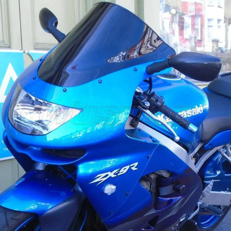 Мотоцикл двойной пузырь лобовое стекло ветер экран для 1998 1999 Kawasaki Ninja ZX-9R ZX9R ZX 9R ZX900C 900 C черный Иридиум