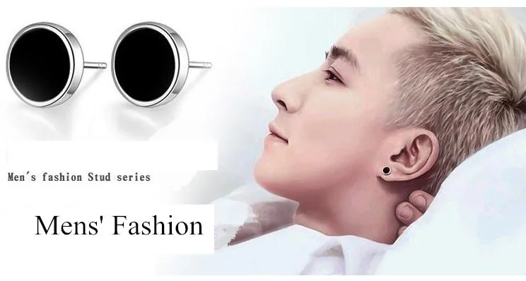 Серьги гвоздики с серебряным покрытием для мужчин и женщин классические